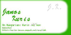 janos kuris business card